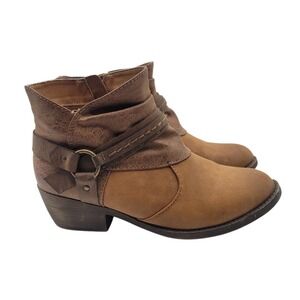 Maurices‎ Booties Sz 7.5 M Harness Boots Rusty Brown